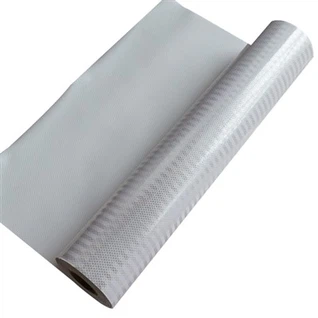 Valge mittekleepuv PVC helkurkiht